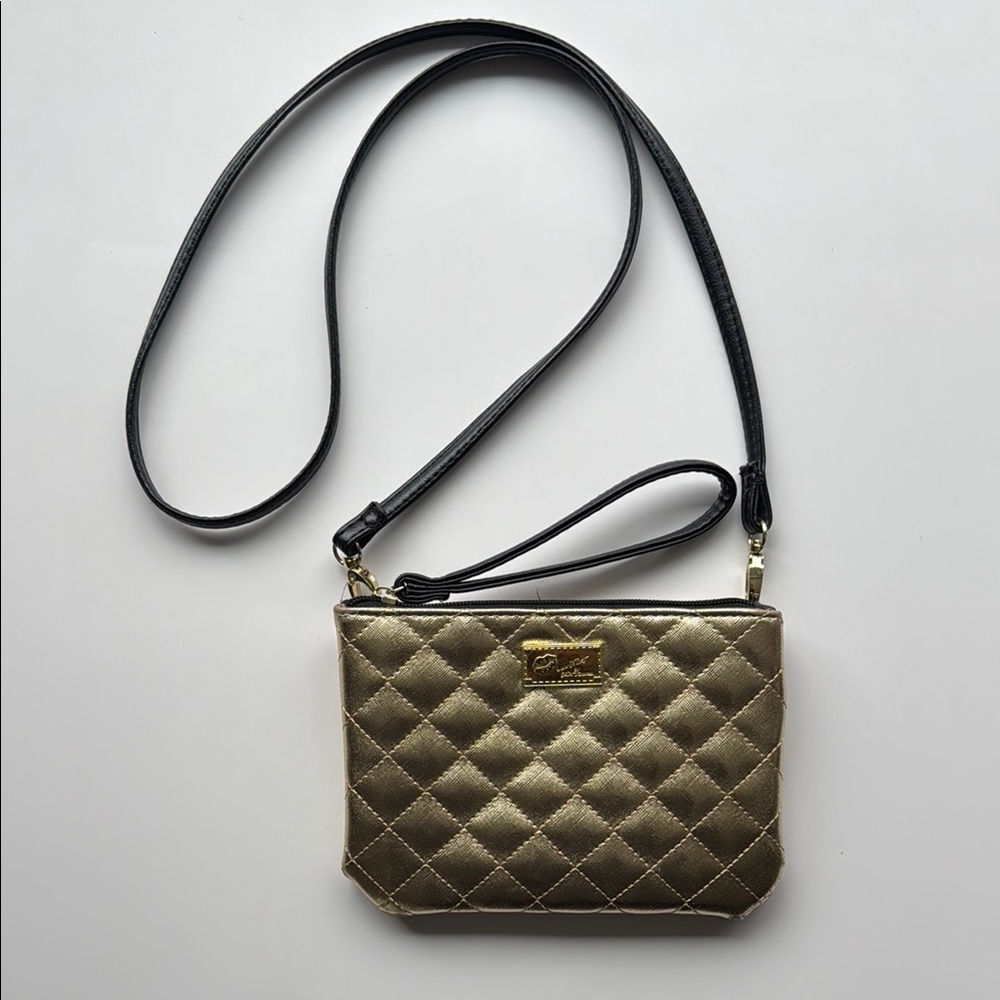 Luv Betsey by BETSEY JOHNSON Gold Quilted Crossbody Bag & Wristlet